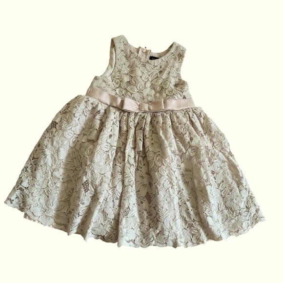 Zunie Lace Pale Pink Dress Toddler Girl Size 3 Sleeveless - Picture 1 of 8
